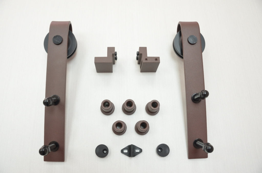 Kit Puerta Corredera Rustic 80 Marrón para puertas de hasta 80kg - accesorios para puertas