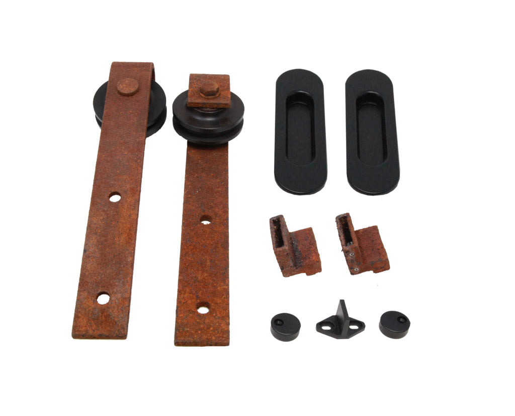 Kit Puerta Corredera Rustic 80 Óxido para puertas de hasta 80kg - accesorios para puertas